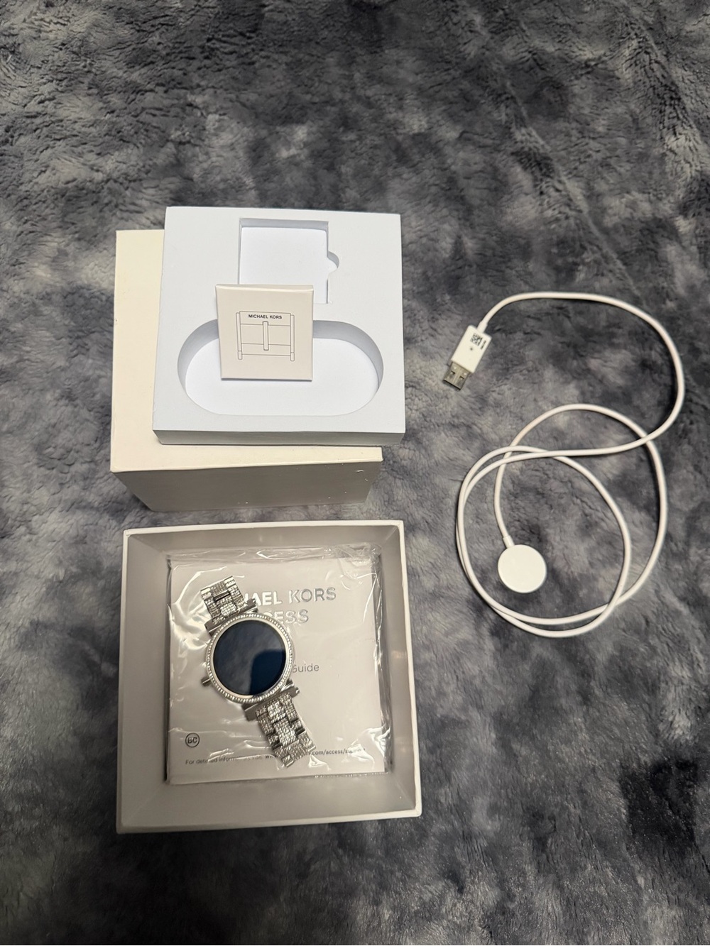 Michael Kors Silver Digital Smartwatch with Stainless Bracelet